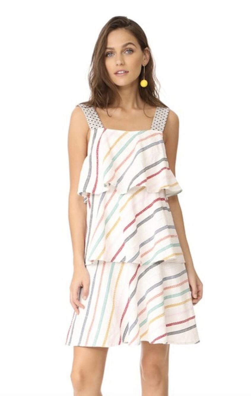 ACE & JIG Simon Tiered Mini Dress Multicolor Small S